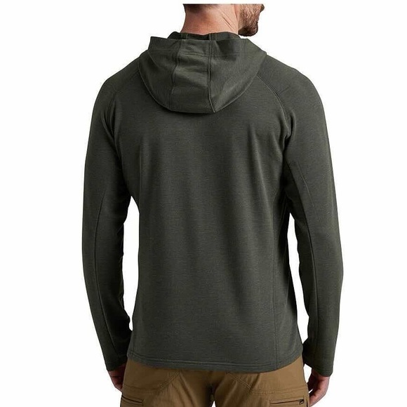 KUHL olive green men’s Influx Hoody lightweight hoodie XL - Picture 5 of 9